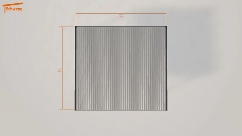 #DE Schweng Flachdachcarport C600 (ID x732dj)