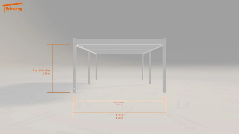#DE Schweng Flachdachcarport C600 (ID 9wd2z7)