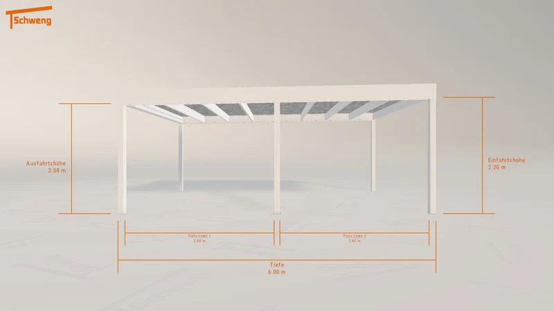 #DE Schweng Flachdachcarport C600 (ID 9wd2z7)