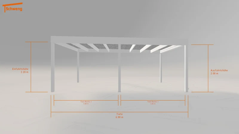 #DE Schweng Flachdachcarport C600 (ID 9wd2z7)