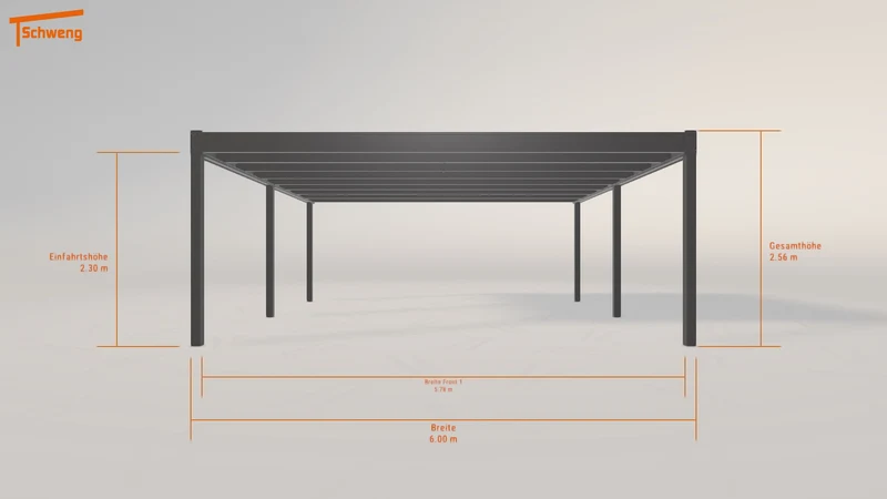 #DE Schweng Flachdachcarport C600+ (ID pb3g84)