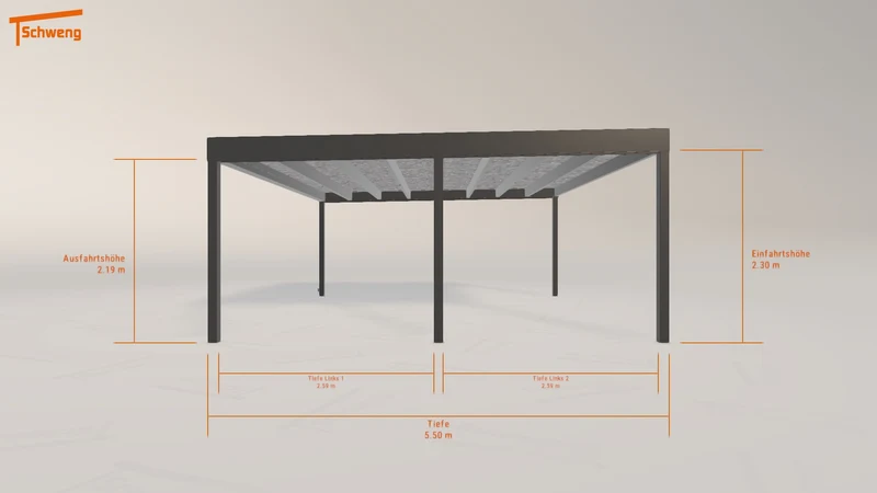 #DE Schweng Flachdachcarport C600+ (ID pb3g84)
