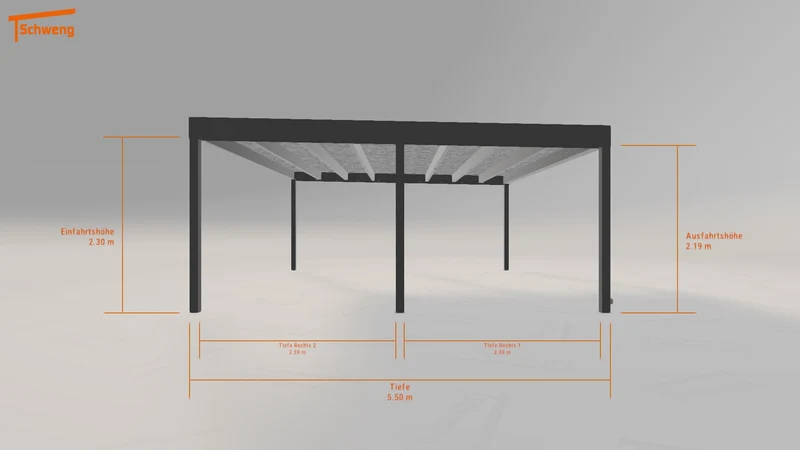 #DE Schweng Flachdachcarport C600+ (ID pb3g84)