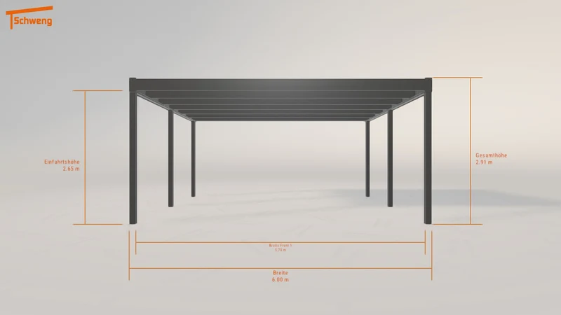 #DE Schweng Flachdachcarport C600 (ID bk8r9g)