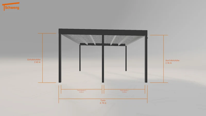 #DE Schweng Flachdachcarport C600 (ID bk8r9g)
