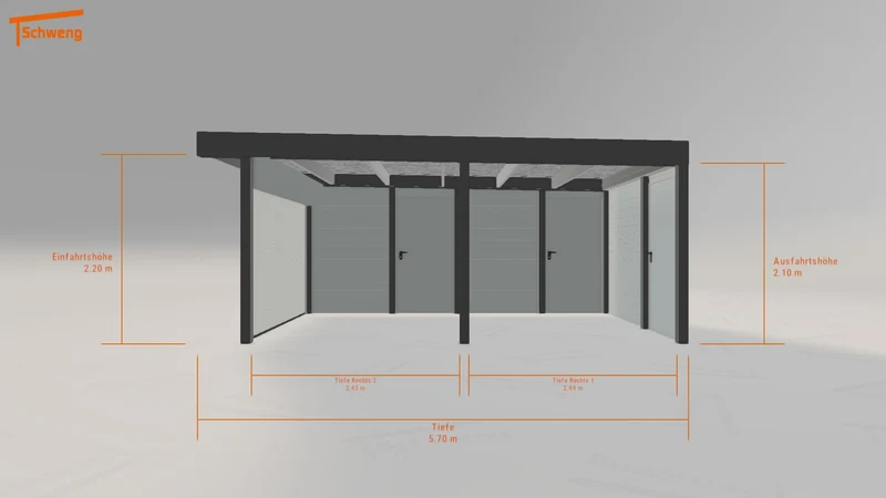 #DE Schweng Flachdachcarport C600 (ID 9wd4n8) #MTG