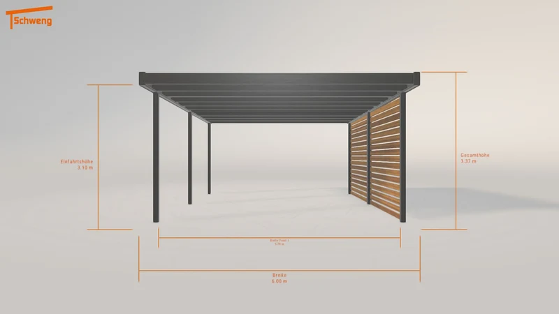 #DE Schweng Flachdachcarport C600+ (ID x7k494)
