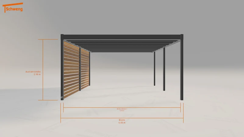 #DE Schweng Flachdachcarport C600+ (ID x7k494)