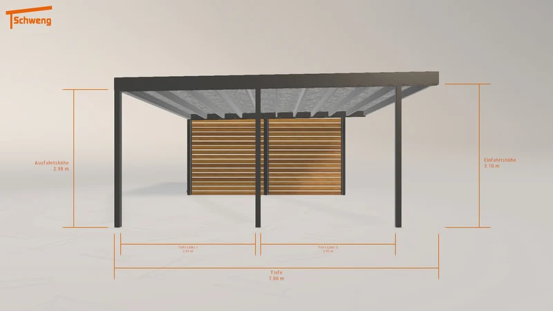 #DE Schweng Flachdachcarport C600+ (ID x7k494)
