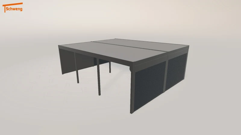 #DE Schweng Flachdachcarport C600+ (ID 2qg49q)