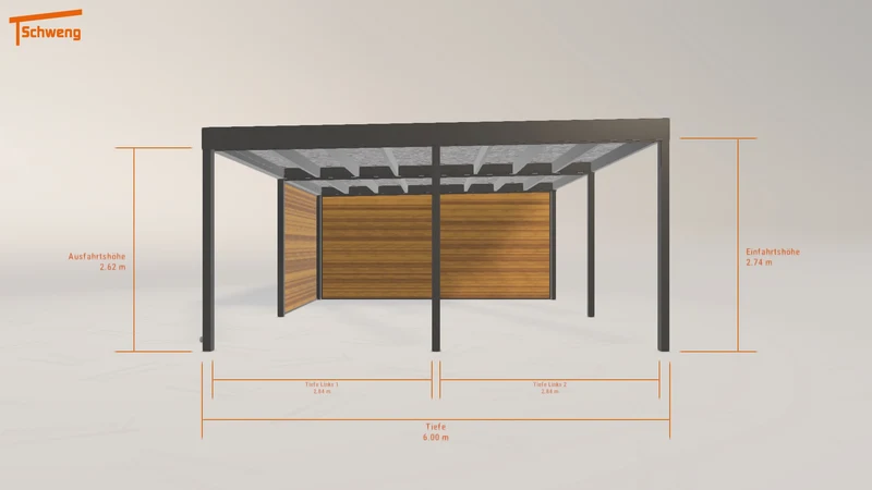 #DE Schweng Flachdachcarport C600+ (ID x73y5w) #MTG