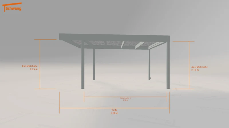 #DE Schweng Flachdachcarport C600 (ID zb47gy)
