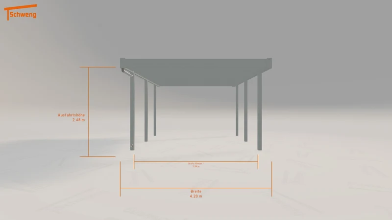 #DE Schweng Flachdachcarport C600+ (ID bk8b7p)