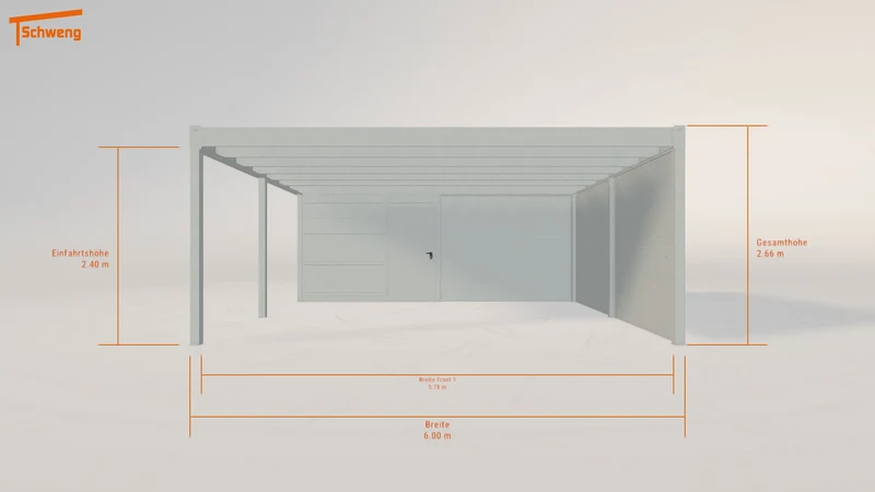 #DE Schweng Flachdachcarport C600 (ID 33kxb3) #MTG