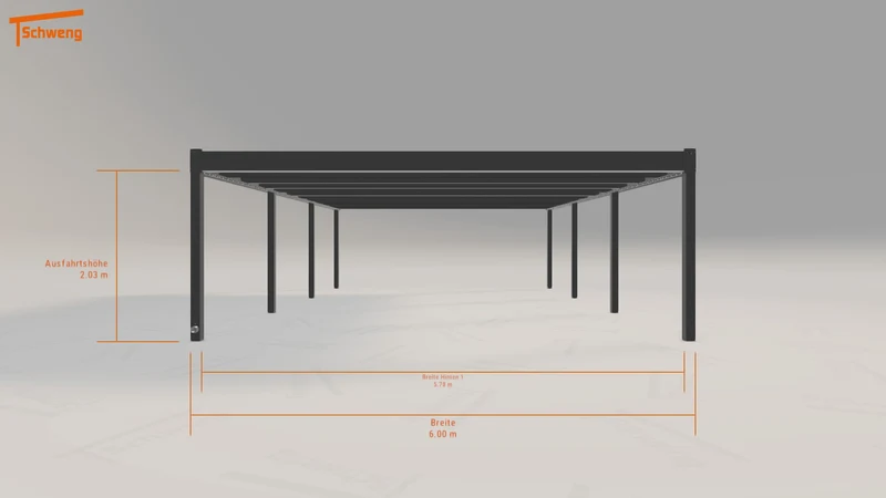 #DE Schweng Flachdachcarport C600 (ID 9wd7n4)