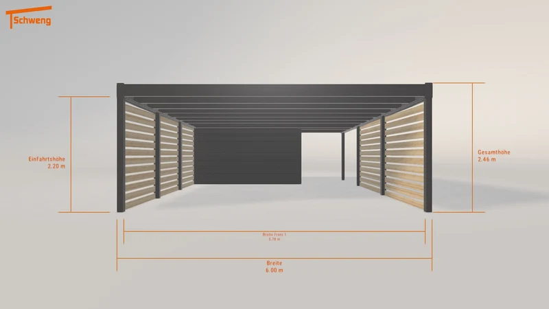 #DE Schweng Flachdachcarport C600+ (ID dvwknq)