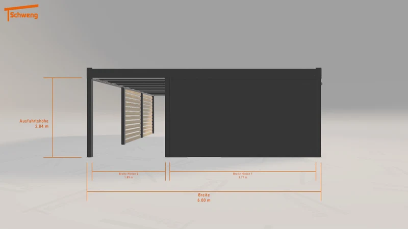 #DE Schweng Flachdachcarport C600+ (ID dvwknq)