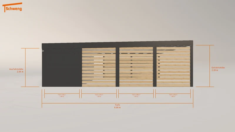 #DE Schweng Flachdachcarport C600+ (ID dvwknq)