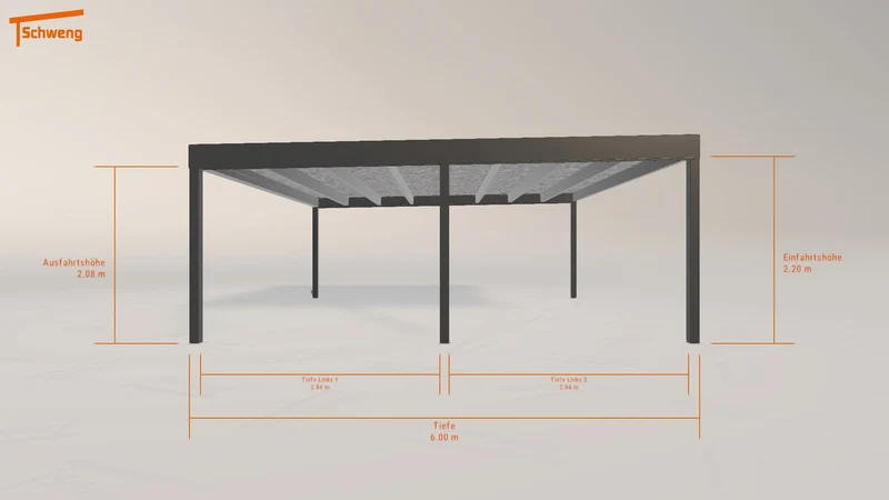 #DE Schweng Flachdachcarport C600+ (ID mj3wr8)