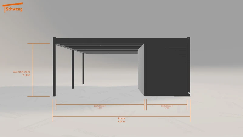 #DE Schweng Flachdachcarport C600+ (ID pb3v2y) #MTG