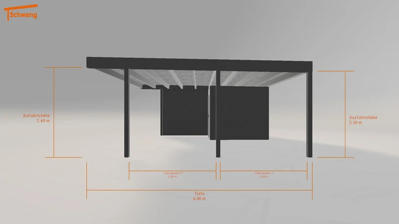#DE Schweng Flachdachcarport C600+ (ID pb3v2y) #MTG