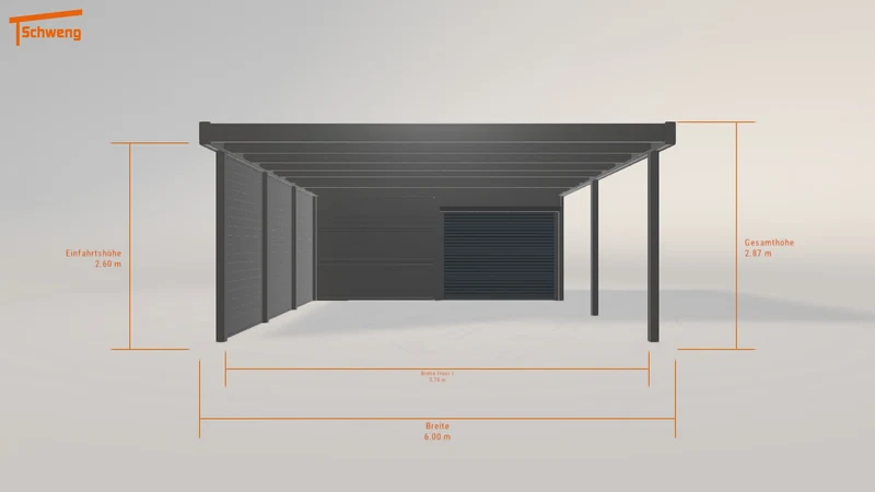 #DE Schweng Flachdachcarport C600 (ID bk8dkb)