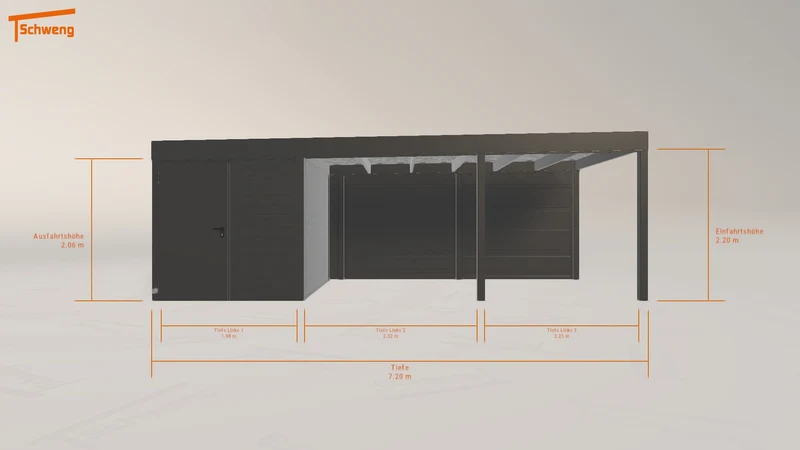 #DE Schweng Flachdachcarport C600 (ID zb4p7d) #MTG