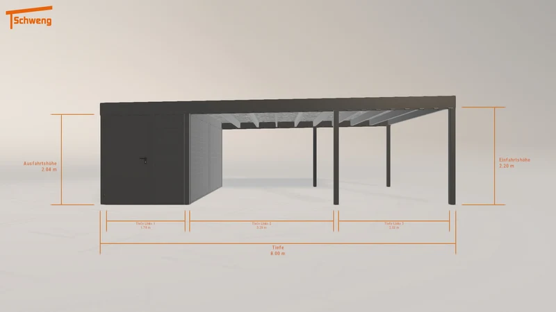 #DE Schweng Flachdachcarport C600+ (ID 5mdbj8) #MTG