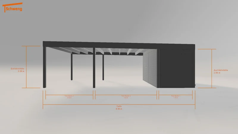 #DE Schweng Flachdachcarport C600+ (ID 5mdbj8) #MTG