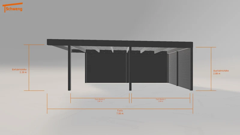 #DE Schweng Flachdachcarport C600 (ID k2gnkd) #MTG