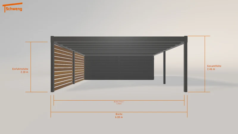 #DE Schweng Flachdachcarport C600+ (ID zbk8w5)