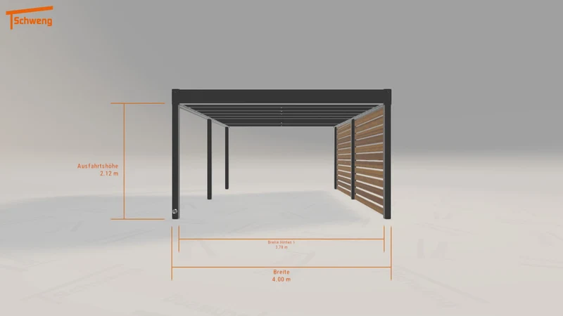 #DE Schweng Flachdachcarport C600+ (ID k23dd5) #MTG