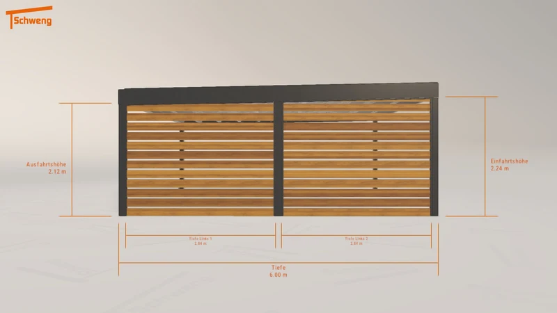 #DE Schweng Flachdachcarport C600+ (ID k23dd5) #MTG