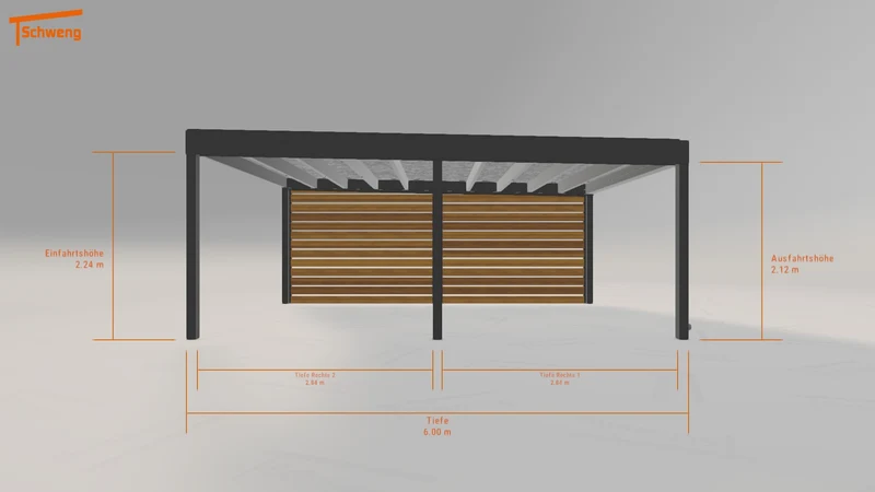 #DE Schweng Flachdachcarport C600+ (ID k23dd5) #MTG