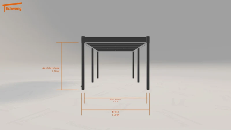 #DE Schweng Flachdachcarport C600 (ID g7bvrm)