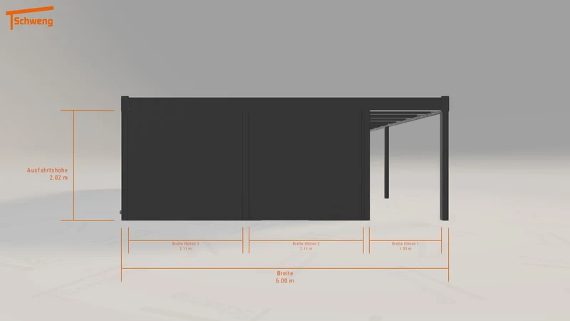#DE Schweng Flachdachcarport C600 (ID 9w5qdy) #MTG