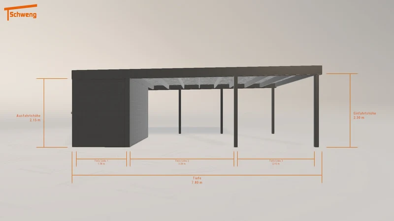 #DE Schweng Flachdachcarport C600 (ID 5mgmn3) #MTG