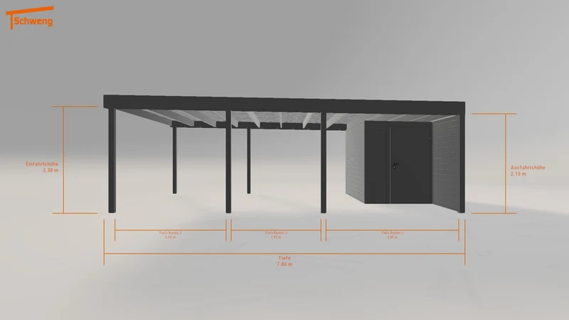 #DE Schweng Flachdachcarport C600 (ID 5mgmn3) #MTG