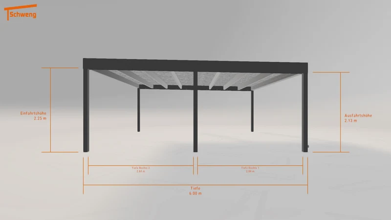 #DE Schweng Flachdachcarport C600+ (ID pbdzj7)
