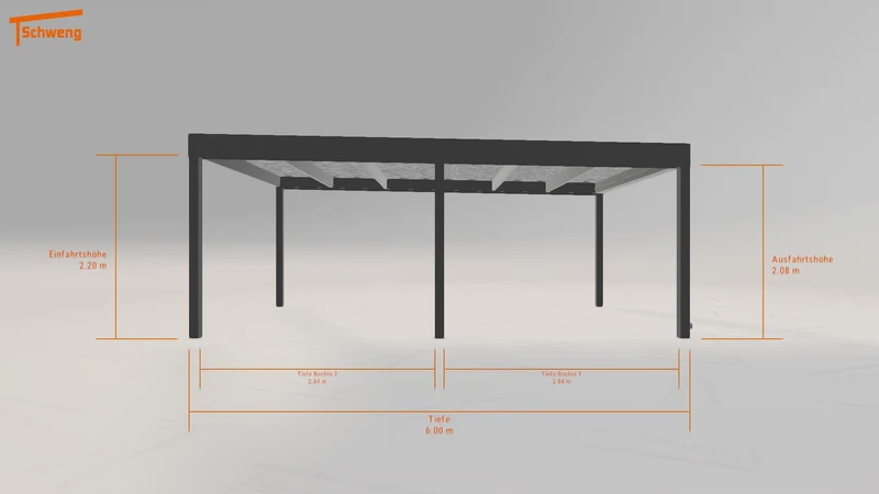 #DE Schweng Flachdachcarport C600 (ID zb4qgg) #MTG