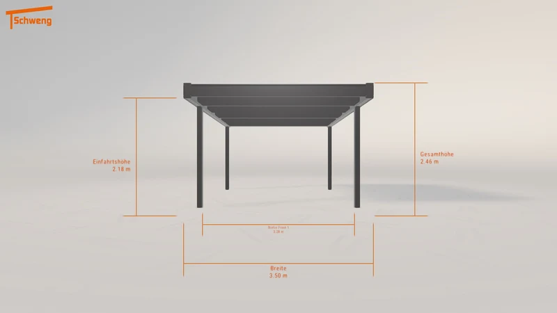 #DE Schweng Flachdachcarport C600 (ID pbdzj2)