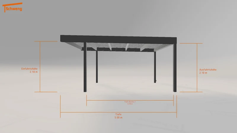 #DE Schweng Flachdachcarport C600 (ID pbdzj2)