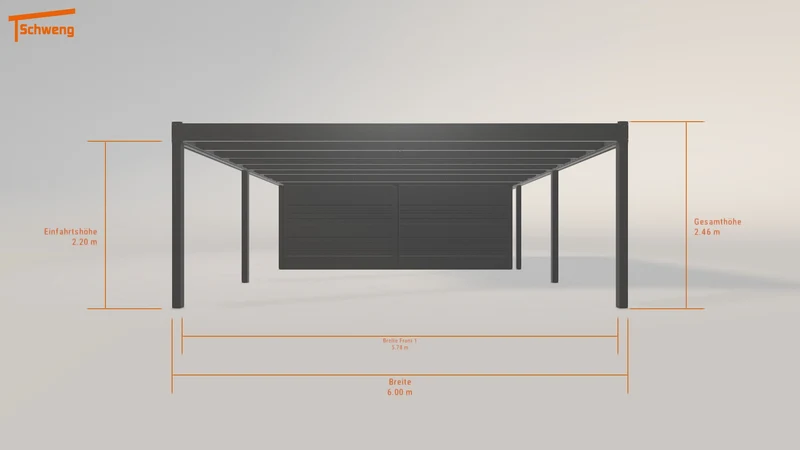 #DE Schweng Flachdachcarport C600+ (ID zbkv5w)