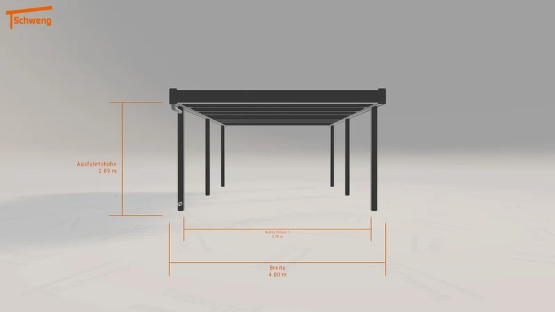 #DE Schweng Flachdachcarport C600 (ID 33g47n) #MTG