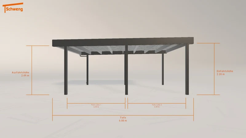 #DE Schweng Flachdachcarport C600 (ID 33g47n) #MTG
