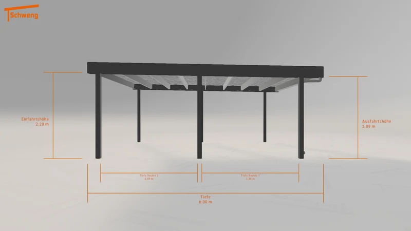 #DE Schweng Flachdachcarport C600 (ID 33g47n) #MTG