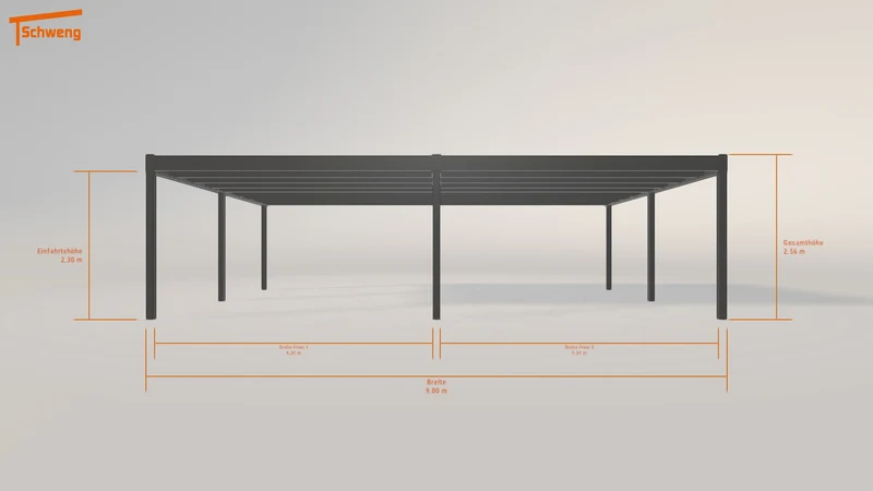 #DE Schweng Flachdachcarport C600+ (ID qd3gyp) #MTG