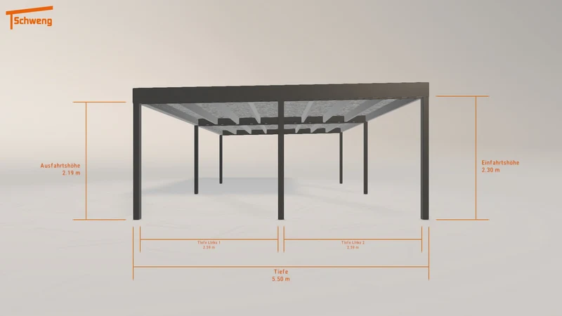 #DE Schweng Flachdachcarport C600+ (ID qd3gyp) #MTG