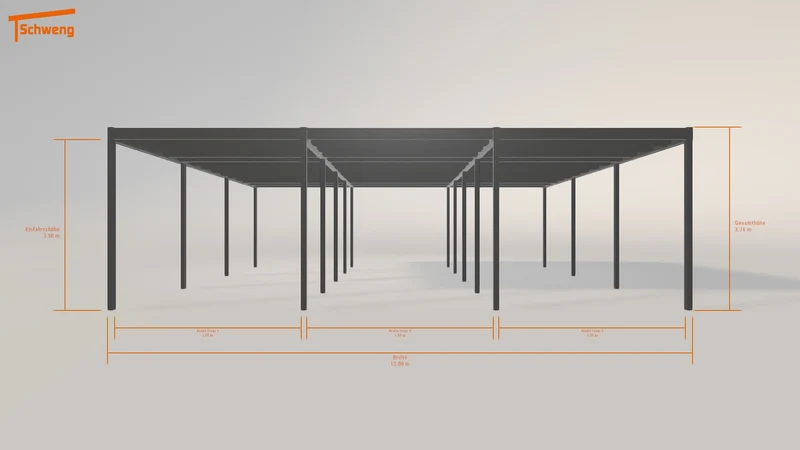 #DE Schweng Flachdachcarport C600 (ID 77gx57)