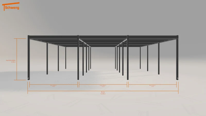 #DE Schweng Flachdachcarport C600 (ID 77gx57)